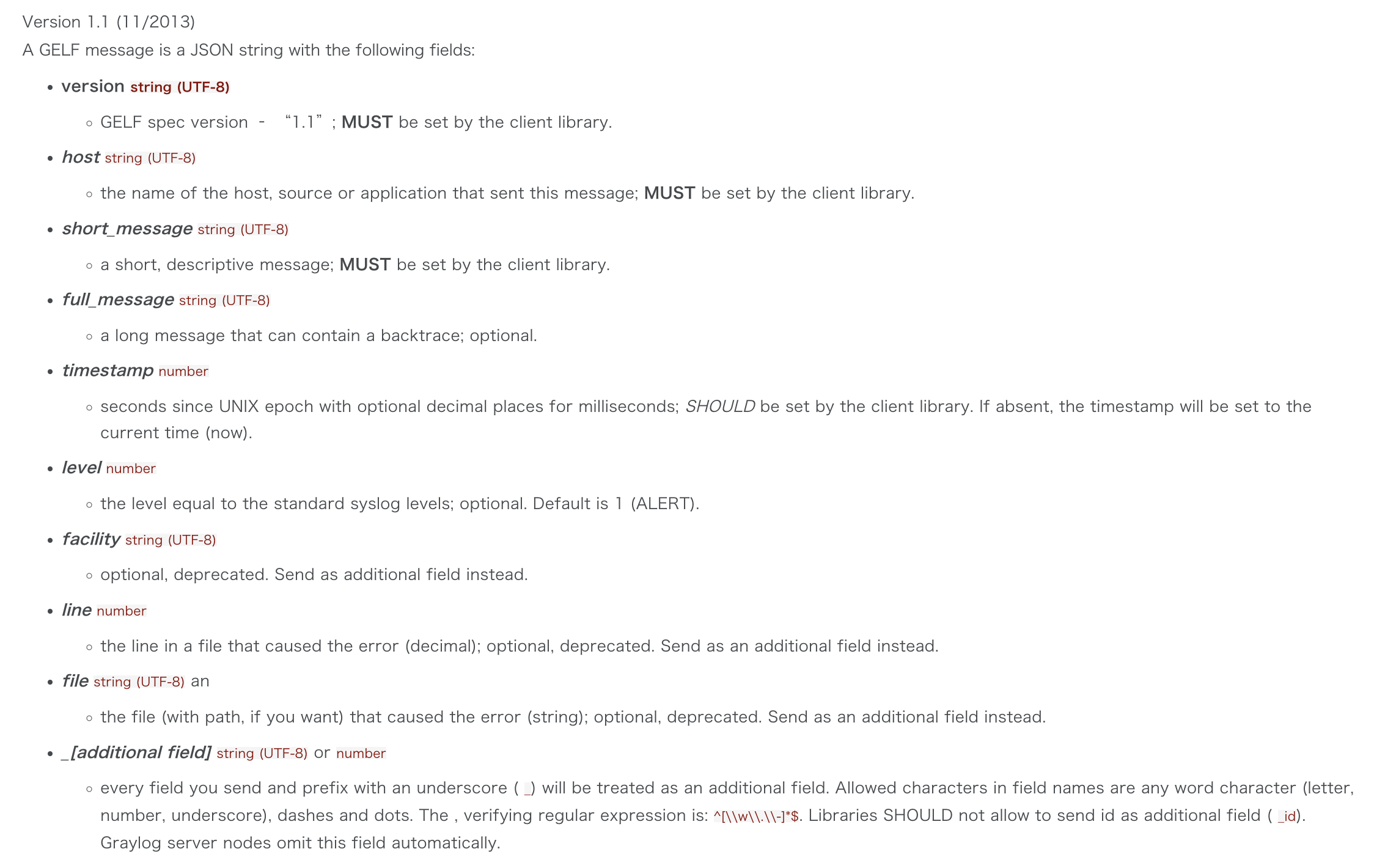 gelf_payload_specification